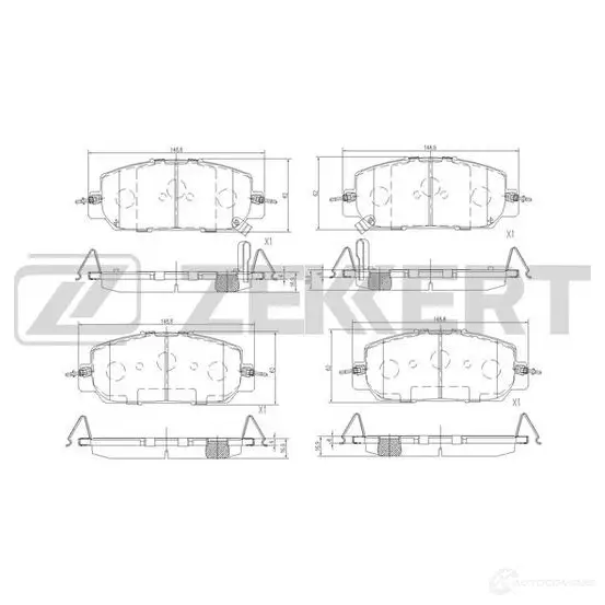 Тормозные колодки дисковые, комплект ZEKKERT IFST D 1439902287 BS-1528 изображение 0