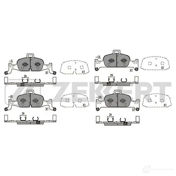 Тормозные колодки дисковые, комплект ZEKKERT DWJ 30 BS-1421 1439902268 изображение 0