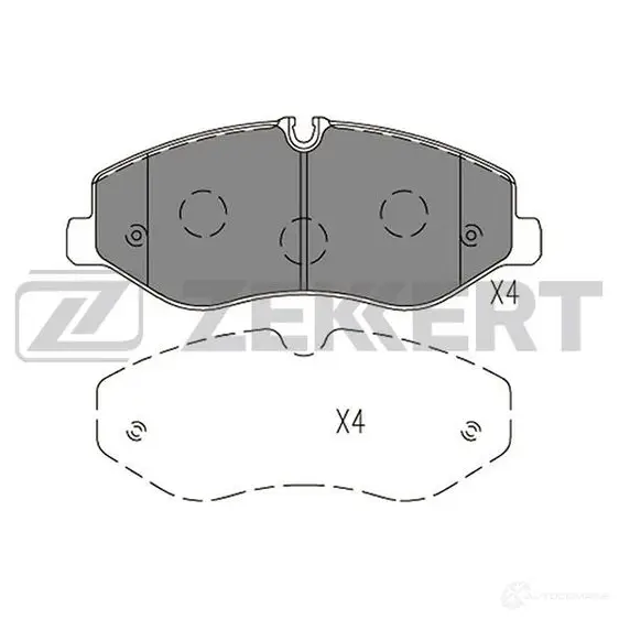 Тормозные колодки дисковые, комплект ZEKKERT Y73VLZ 8 BS-1419 1439902267 изображение 0