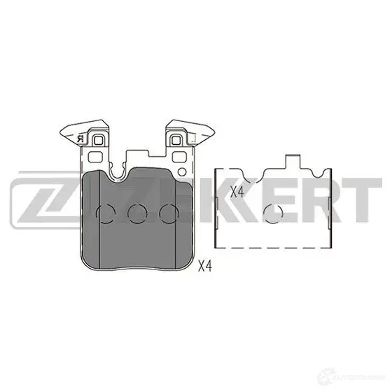 Тормозные колодки дисковые, комплект ZEKKERT IU VQ9HD BS-1402 1437995743 изображение 0