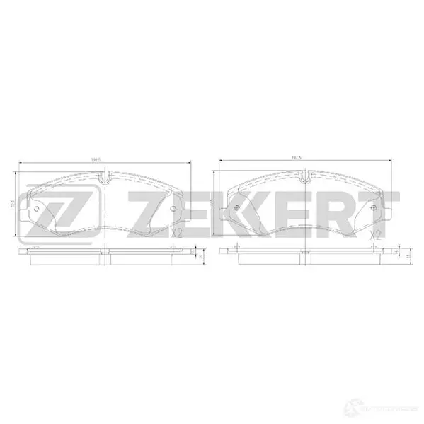Тормозные колодки дисковые, комплект ZEKKERT BS-1386 N ISM1 1437995667 изображение 0
