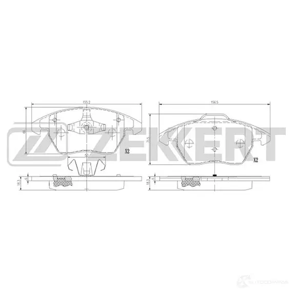 Тормозные колодки дисковые, комплект ZEKKERT VUM M3 BS-1375 1437995528 изображение 0