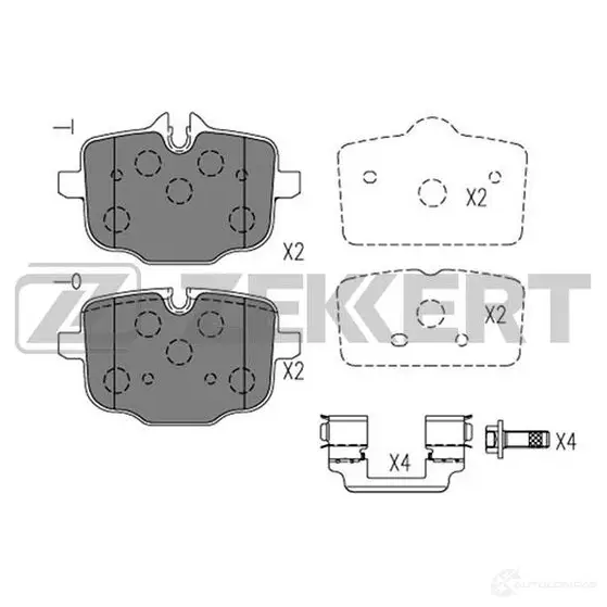 Тормозные колодки дисковые, комплект ZEKKERT BS-1324 1437995405 NQ1 IE4