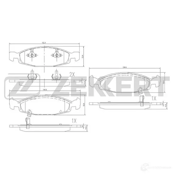 Тормозные колодки дисковые, комплект ZEKKERT BS-1276 UE5H3 H5 1275142433 изображение 0