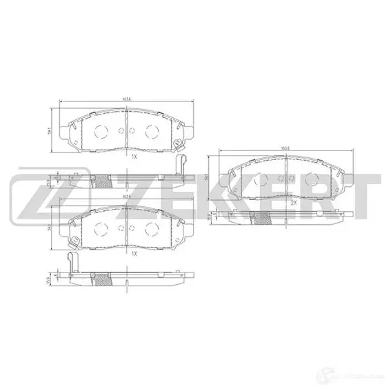 Тормозные колодки дисковые, комплект ZEKKERT X31 08 BS-1226 4316239 изображение 0