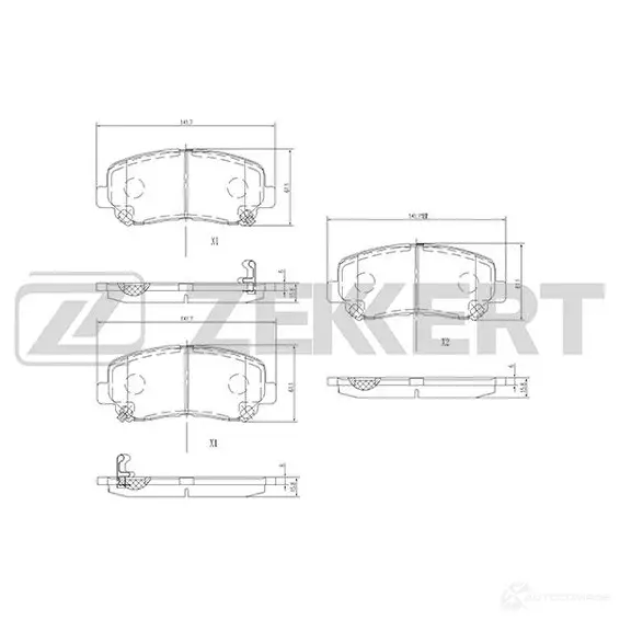 Тормозные колодки дисковые, комплект ZEKKERT EN3Z 2E BS-1000 4316142 изображение 0
