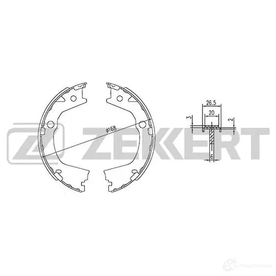 Тормозные колодки ZEKKERT 1275138915 NH5I W BK-4455 изображение 0