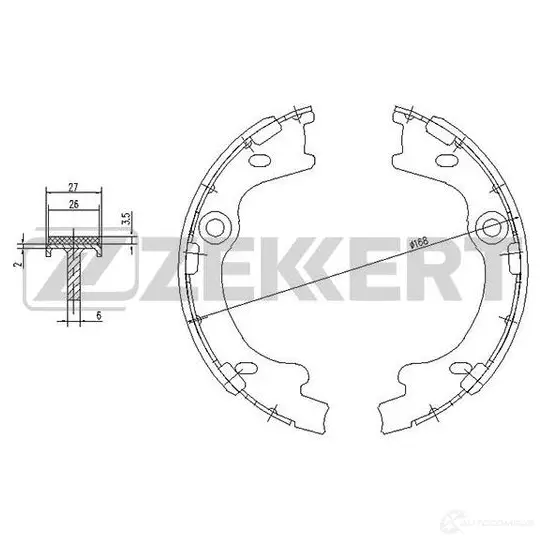 Тормозные колодки ZEKKERT T3SF P BK-4454 1275138911 изображение 0