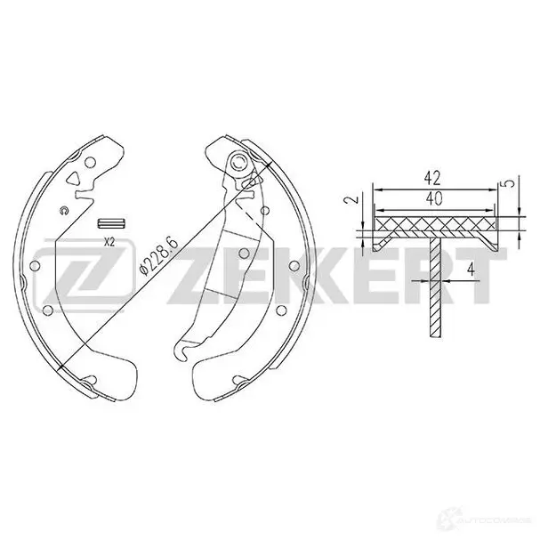 Тормозные колодки ZEKKERT BK-4448 3QYW JOX 1275138751 изображение 0