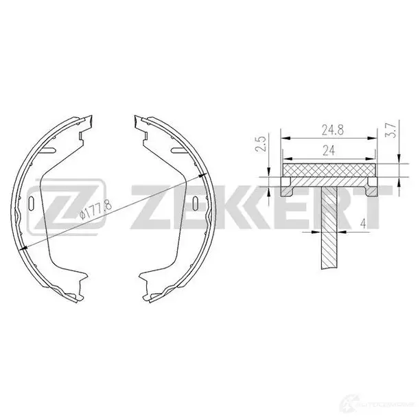Тормозные колодки ZEKKERT 1275138735 BK-4447 XOCG4K P изображение 0