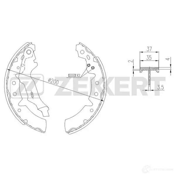 Тормозные колодки ZEKKERT YDS KZ2 1275138731 BK-4446