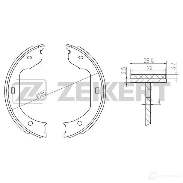 Тормозные колодки ZEKKERT BK-4443 1275138695 QS PUY изображение 0