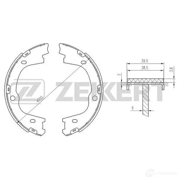 Тормозные колодки ZEKKERT TPSKK FI BK-4437 1275138633 изображение 0