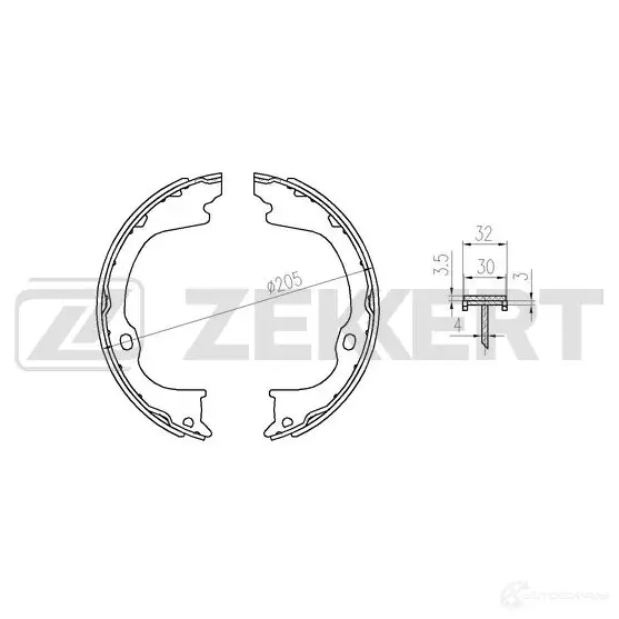 Тормозные колодки ZEKKERT 1440206358 BK-4360 SY O3ZVX
