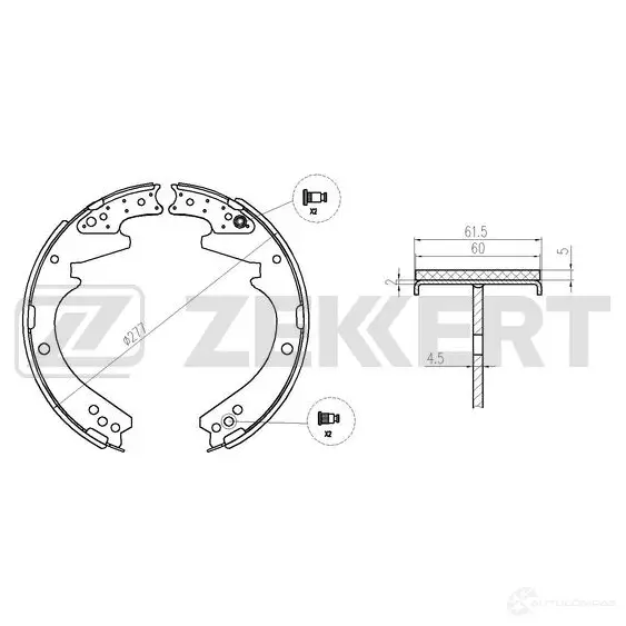Тормозные колодки ZEKKERT 9L4 XR BK-4359 1440206359 изображение 0