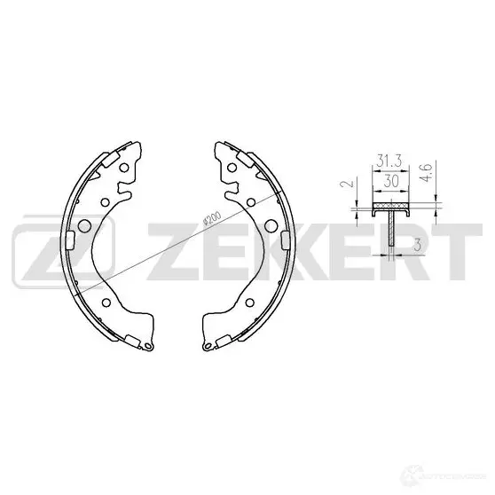 Тормозные колодки ZEKKERT BK-4357 1440206361 EVKX TS2