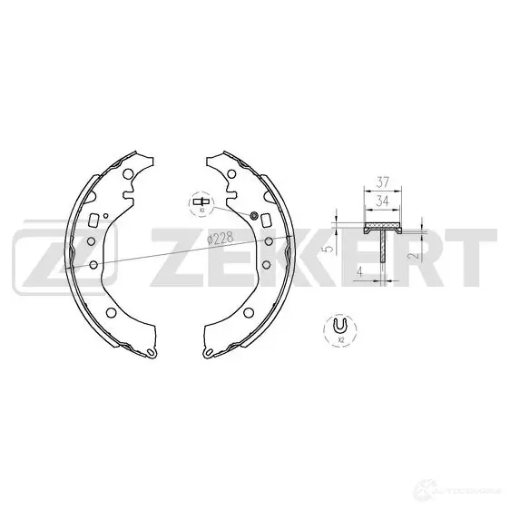 Тормозные колодки ZEKKERT BK-4356 D G4VM9 1440206362