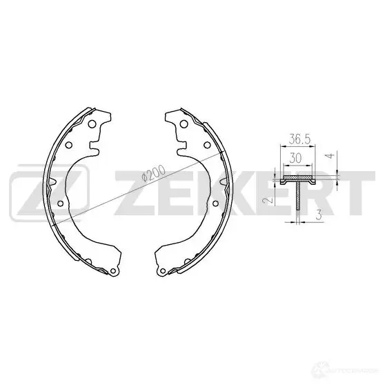Тормозные колодки ZEKKERT BK-4355 VFPZ ZR1 1440206363