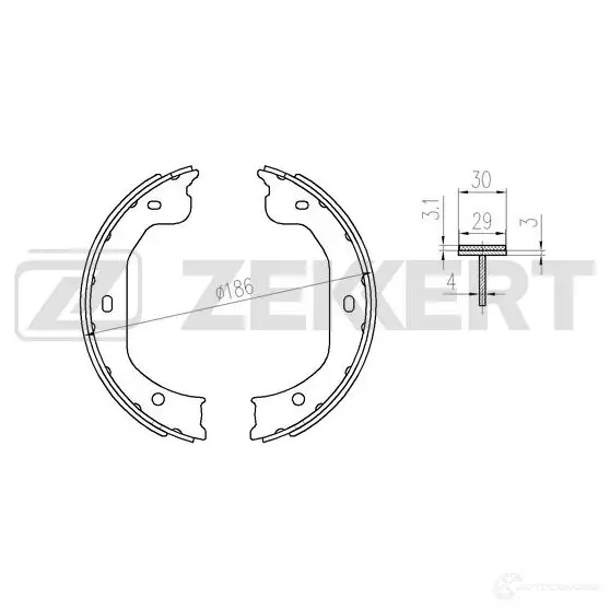 Тормозные колодки ZEKKERT HFEY BUM 1440206364 BK-4354