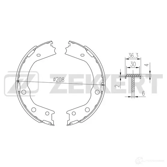 Тормозные колодки ZEKKERT U OH230 BK-4352 1440206366