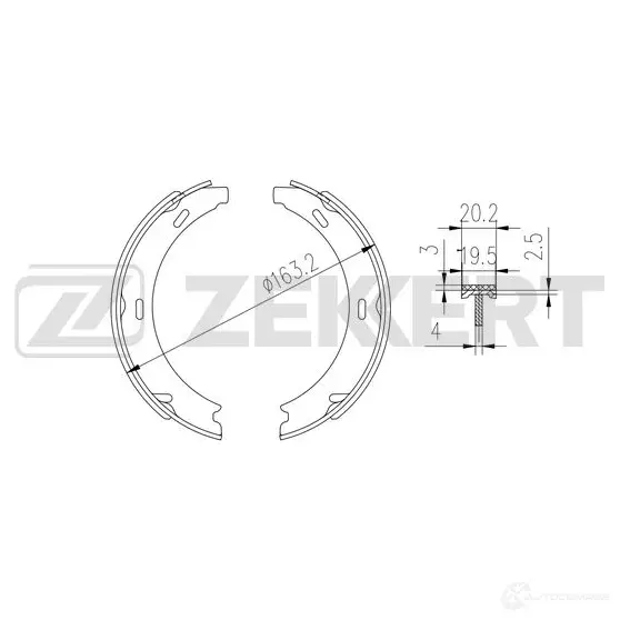 Тормозные колодки ZEKKERT BK-4330 1440206377 T HBFJB2 изображение 0