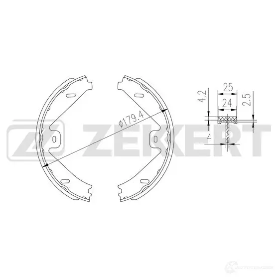 Тормозные колодки ZEKKERT 1440206379 BK-4328 Y HMIA изображение 0