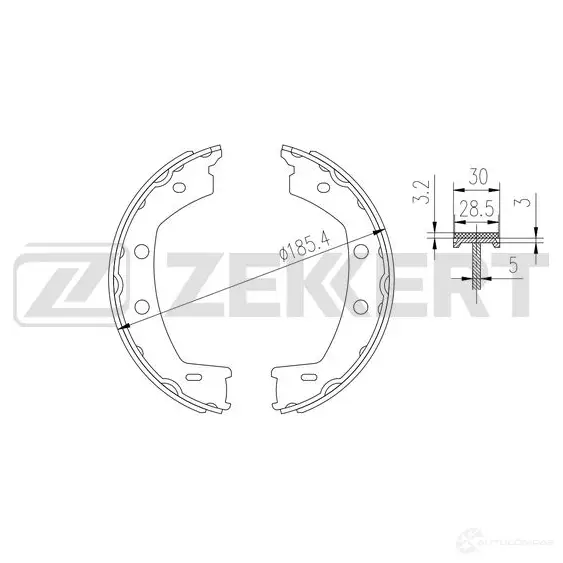 Тормозные колодки ZEKKERT 1440206380 CNL TN6 BK-4327