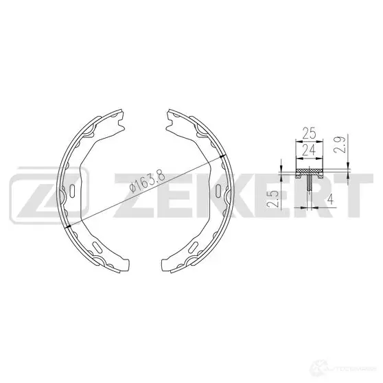 Тормозные колодки ZEKKERT BK-4326 R3QN 9 1440206381 изображение 0