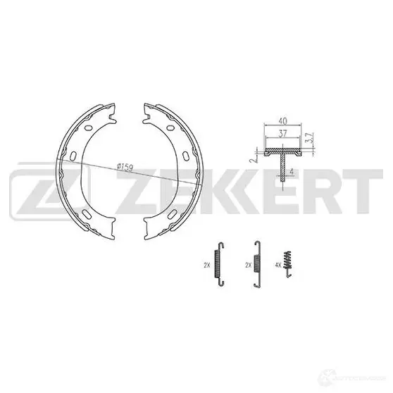 Тормозные колодки ZEKKERT 1437996993 BK-4324 FN 81KJ изображение 0