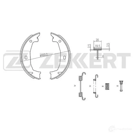 Тормозные колодки ZEKKERT 1440206383 D EZLAPW BK-4322 изображение 0