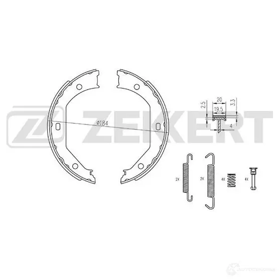 Тормозные колодки ZEKKERT BK-4321 1440206384 MO0 9XNY