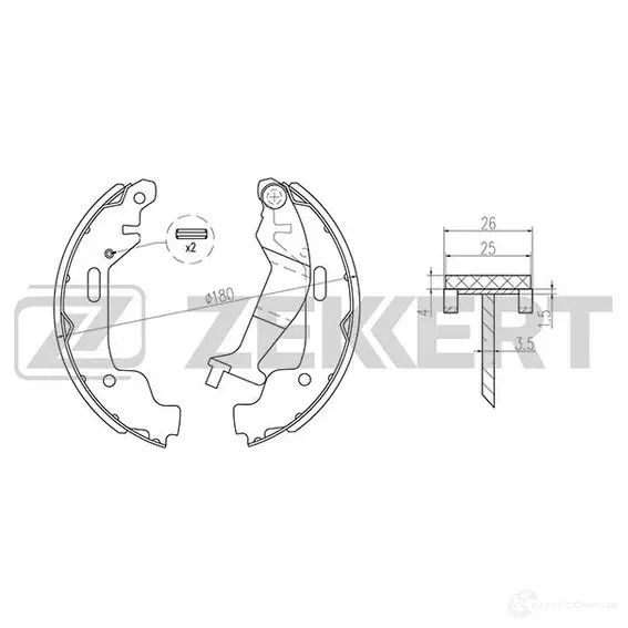 Тормозные колодки ZEKKERT Z97JQX T BK-4316 1440206387