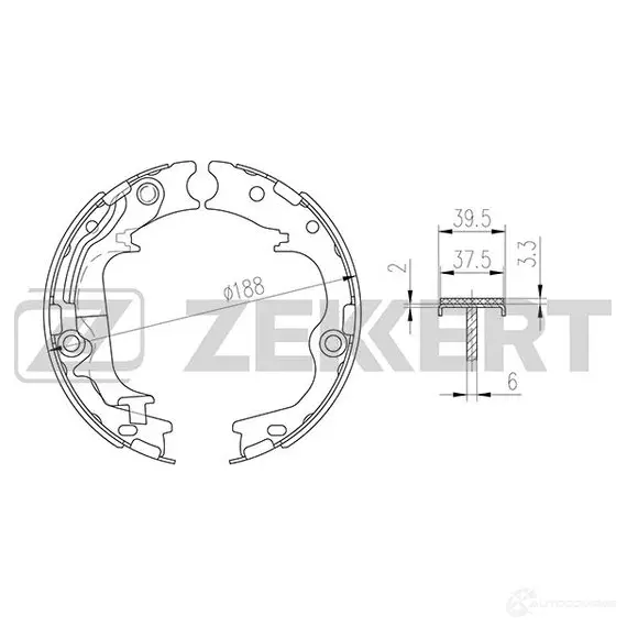 Тормозные колодки ZEKKERT 1437997078 B0 72F6M BK-4313 изображение 0