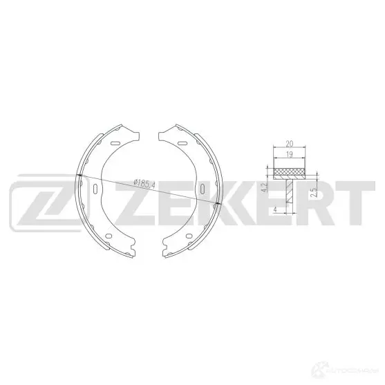 Тормозные колодки ZEKKERT K CW4Z 1437997176 BK-4305 изображение 0