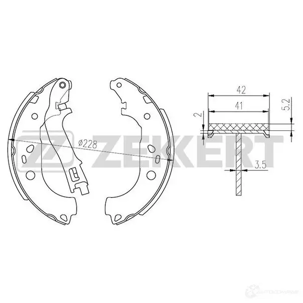 Тормозные колодки ZEKKERT 1437997026 8H7 XYHA BK-4304 изображение 0