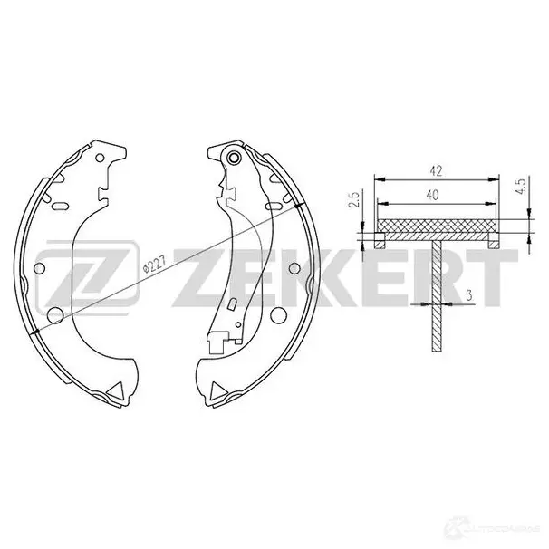Тормозные колодки ZEKKERT BK-4299 5KM F6X 1440206393
