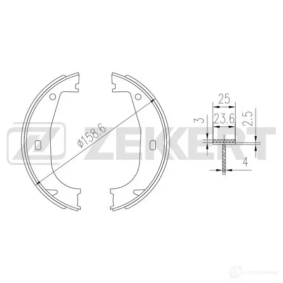 Тормозные колодки ZEKKERT V4N3NG X BK-4288 1440206400 изображение 0