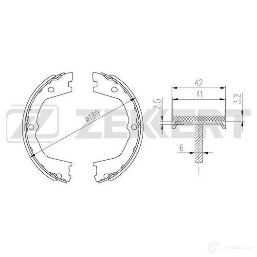 Тормозные колодки ZEKKERT 1437997016 PS CRO BK-4242