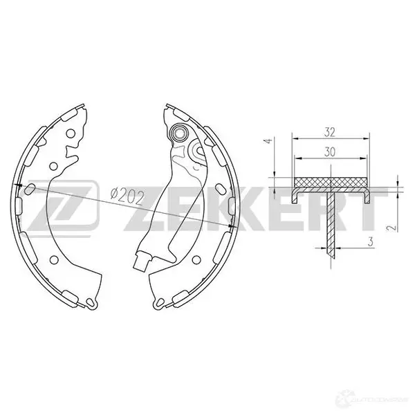 Тормозные колодки ZEKKERT 1437997075 K G77H BK-4202 изображение 0