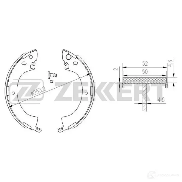 Тормозные колодки ZEKKERT BK-4174 1275138097 HL0HCS 3