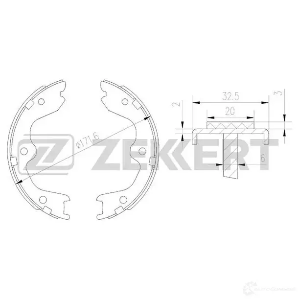 Тормозные колодки ZEKKERT BK-4171 1275138057 8OMV 8 изображение 0