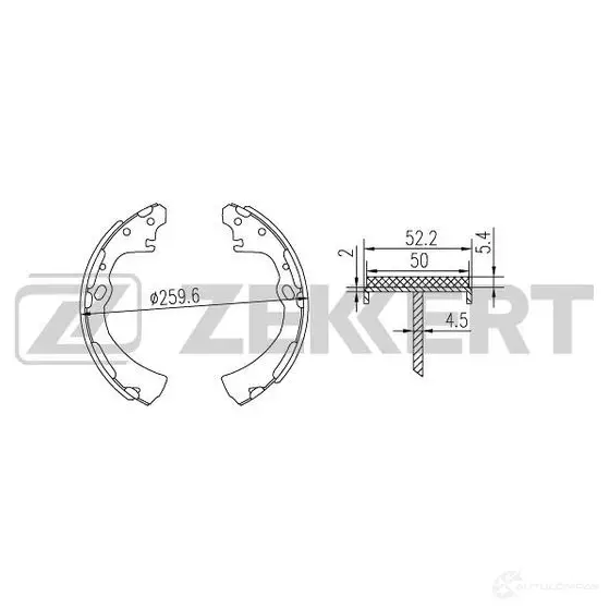 Тормозные колодки ZEKKERT G4S A9 1275138037 BK-4170 изображение 0