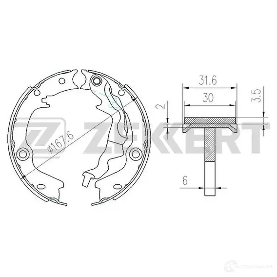 Тормозные колодки ZEKKERT 1275137893 BK-4160 R 1LTIJ