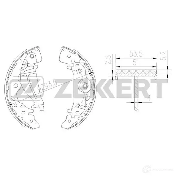Тормозные колодки ZEKKERT D083 G BK-4159 1275137883
