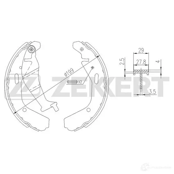Тормозные колодки ZEKKERT 1275137819 BK-4155 A5K8 Y