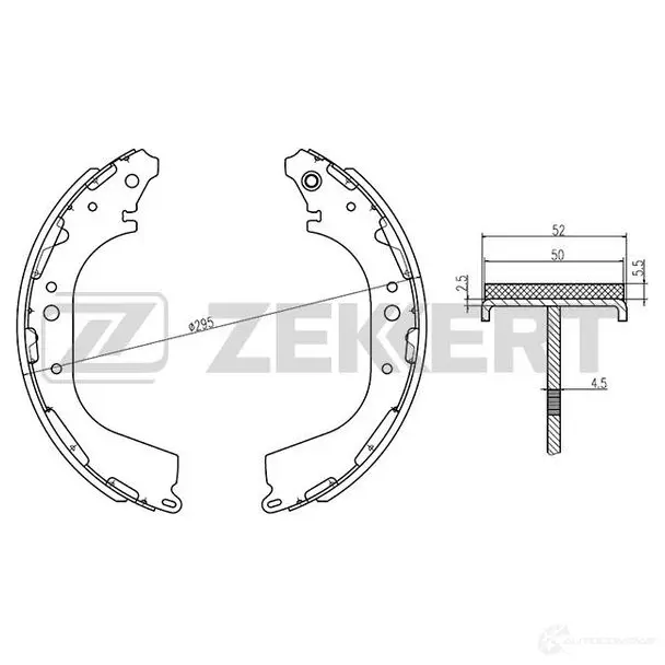 Тормозные колодки ZEKKERT 1275137665 BK-4145 W 4SMDT