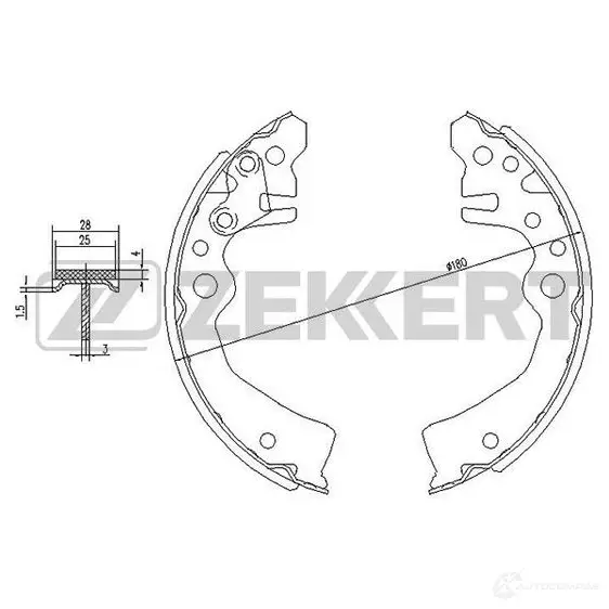 Тормозные колодки ZEKKERT 2Z2U 6 BK-4143 1275137653