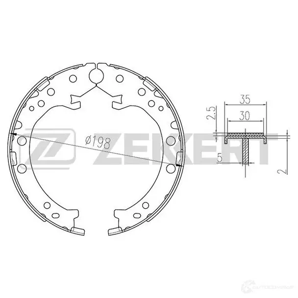 Тормозные колодки ZEKKERT BK-4140 T0KU6D 1 1275137551 изображение 0