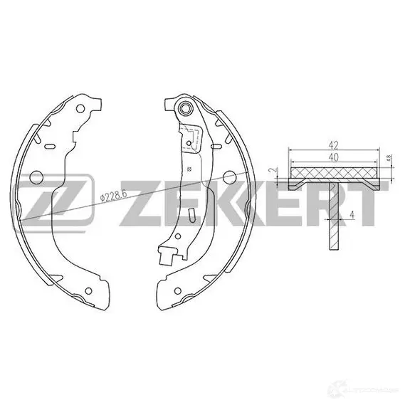 Тормозные колодки ZEKKERT ZSF ZO 1275137547 BK-4139
