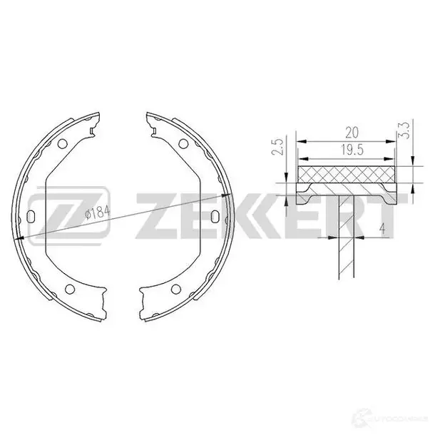 Тормозные колодки ZEKKERT 1275137525 BK-4136 2C JEU изображение 0